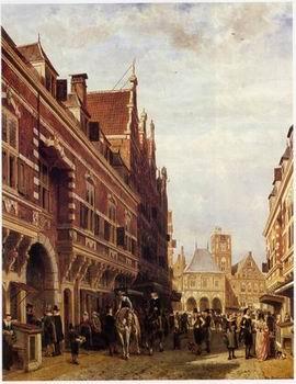 unknow artist European city landscape, street landsacpe, construction, frontstore, building and architecture.112 France oil painting art